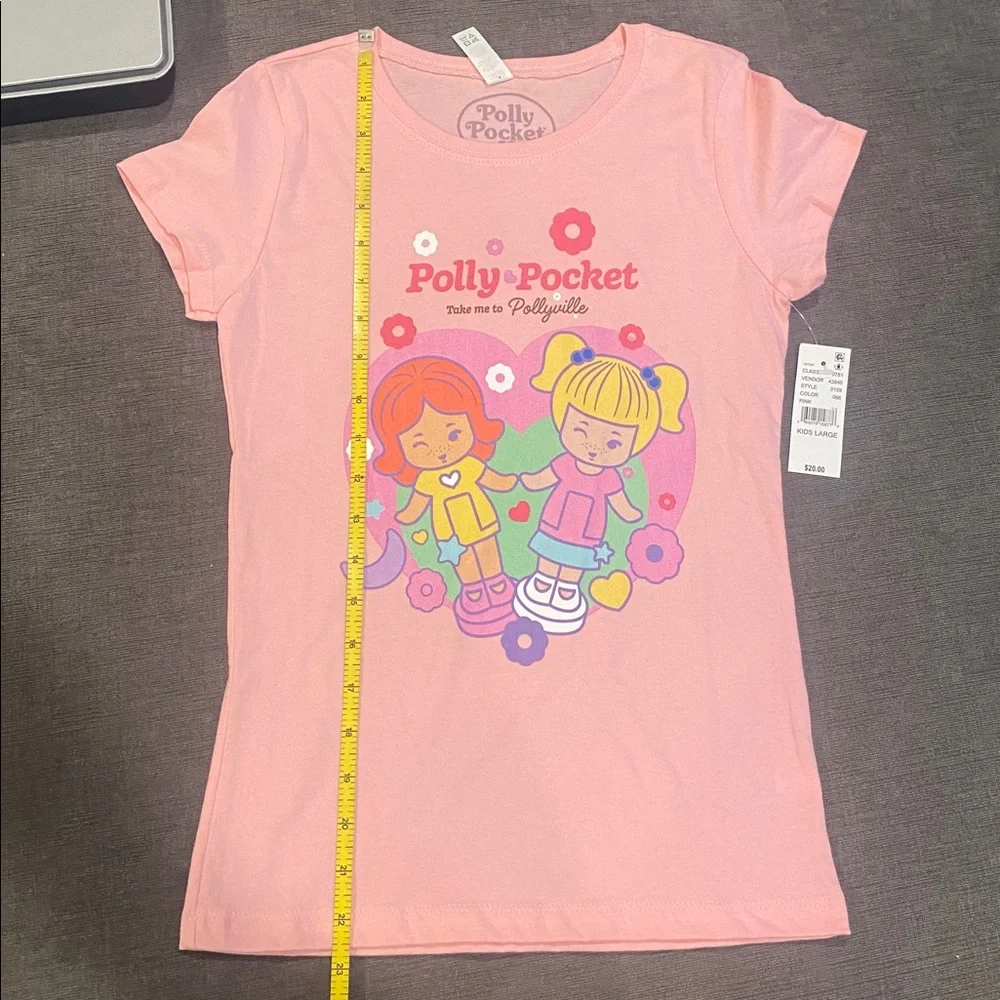 Kids Polly Pocket Pollyville T-Shirt - Size Large (10/12) - NWT!  mattel girls